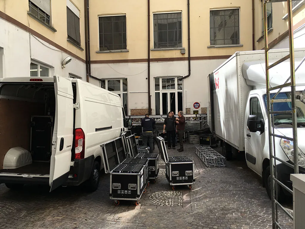 Courtyard with loading access