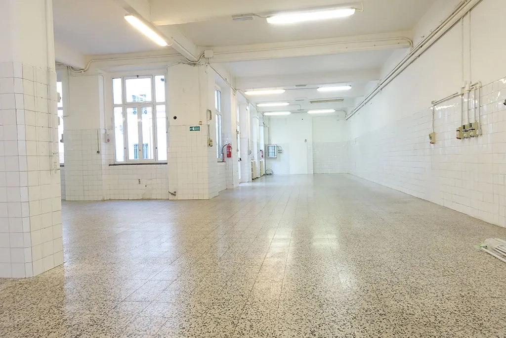 Side view of the open space
